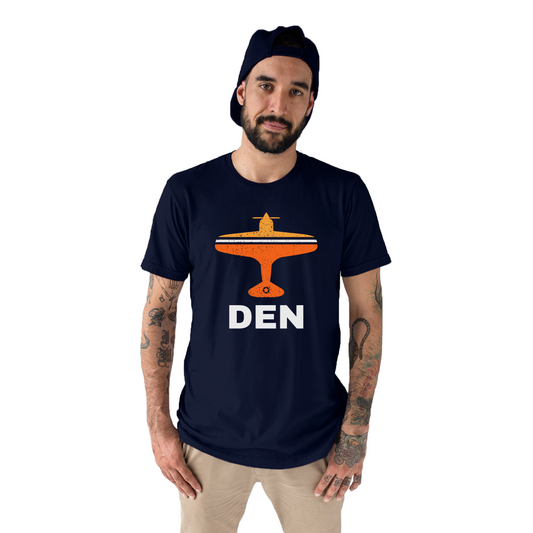 Fly Denver DEN Airport Men's T-shirt | Navy