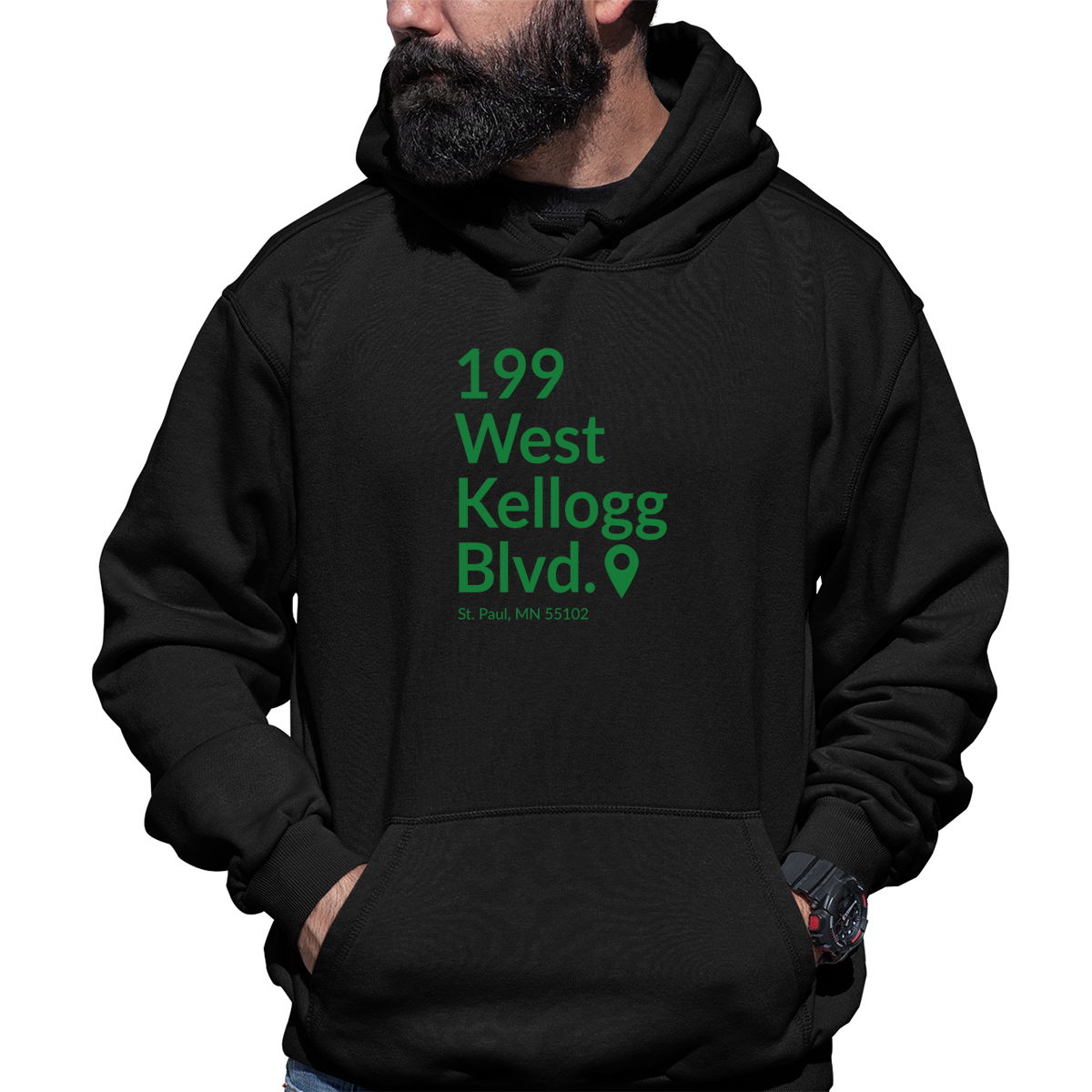 Minnesota Hockey Stadium  Unisex Hoodie | Black