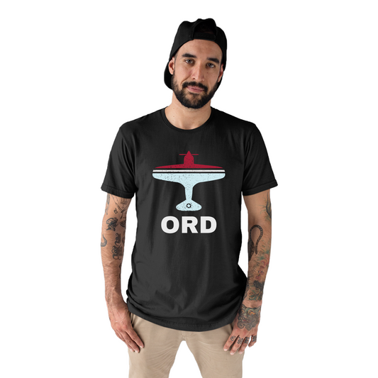Fly Chicago ORD Airport Men's T-shirt | Black
