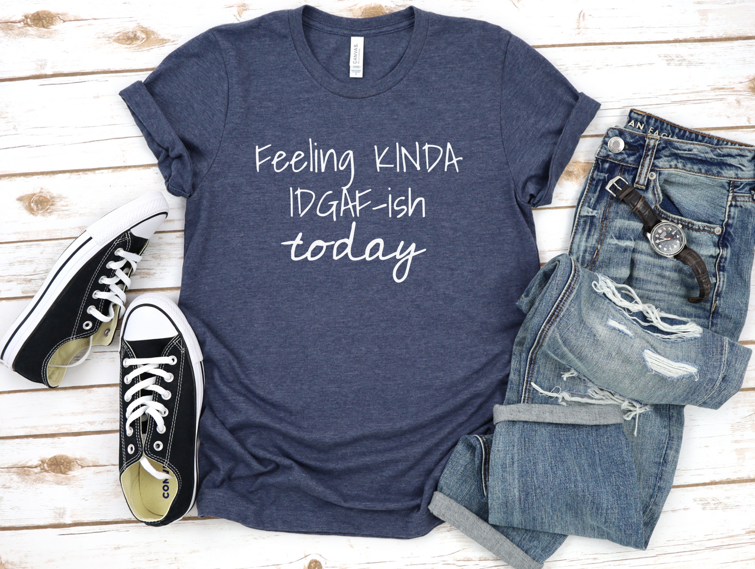 Feeling Kinda IDGAF-ish Today Men's T-shirt | Navy