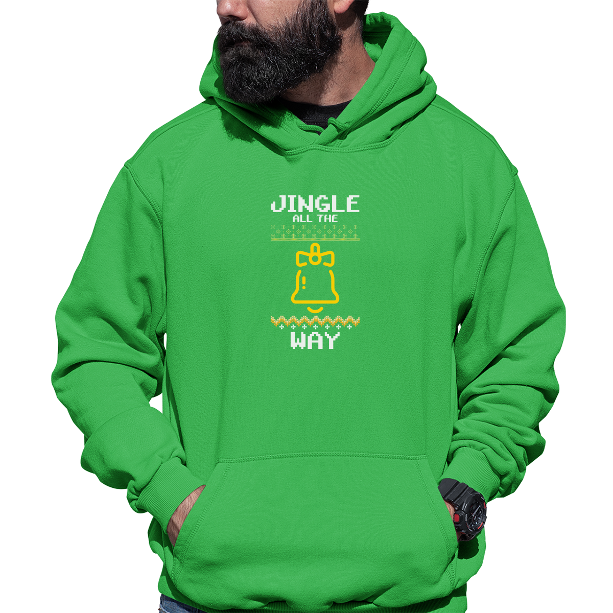 Jingle All the Way! Unisex Hoodie | Green