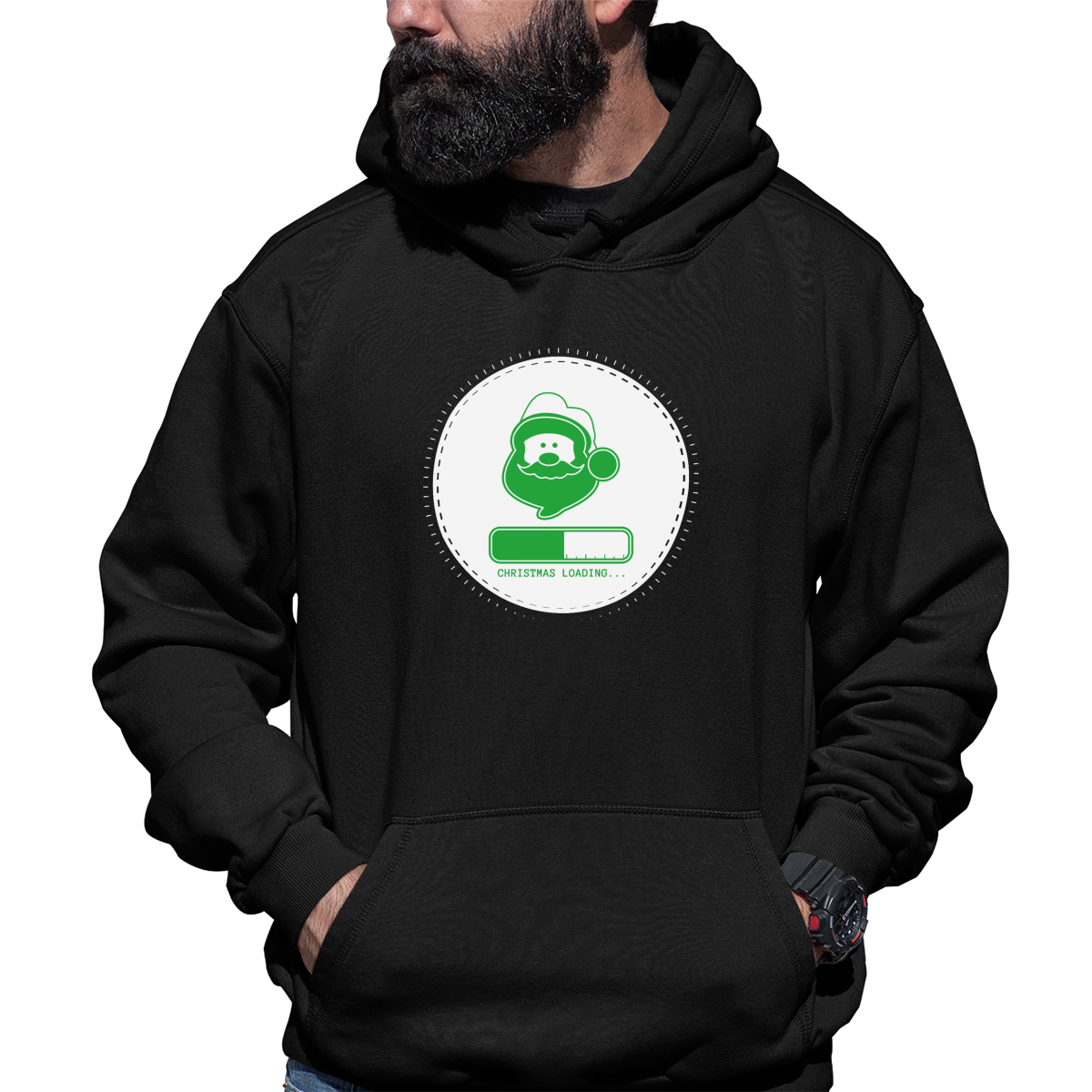 Christmas Loading Unisex Hoodie | Black
