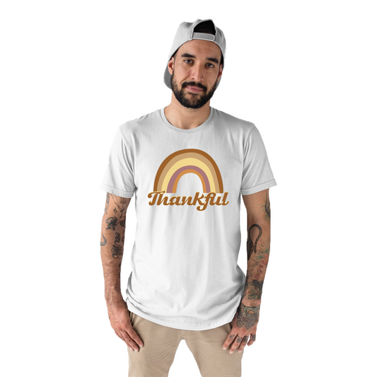 Thankful Retro Rainbow Men's T-shirt | White