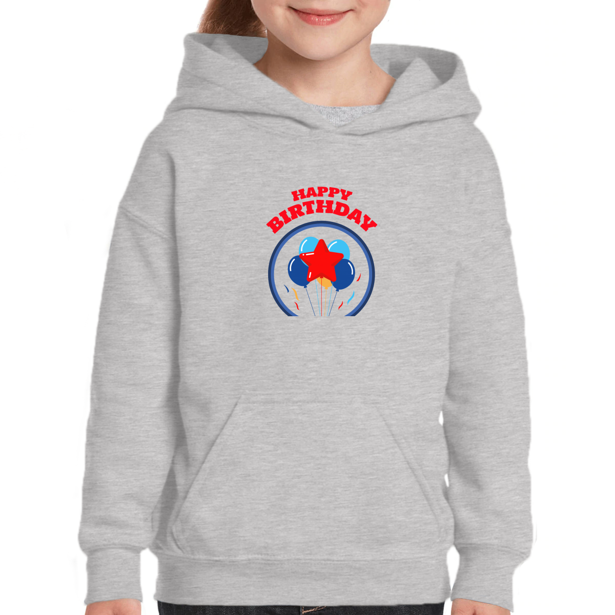 Happy Birthday Beverly Kids Hoodie | Gray