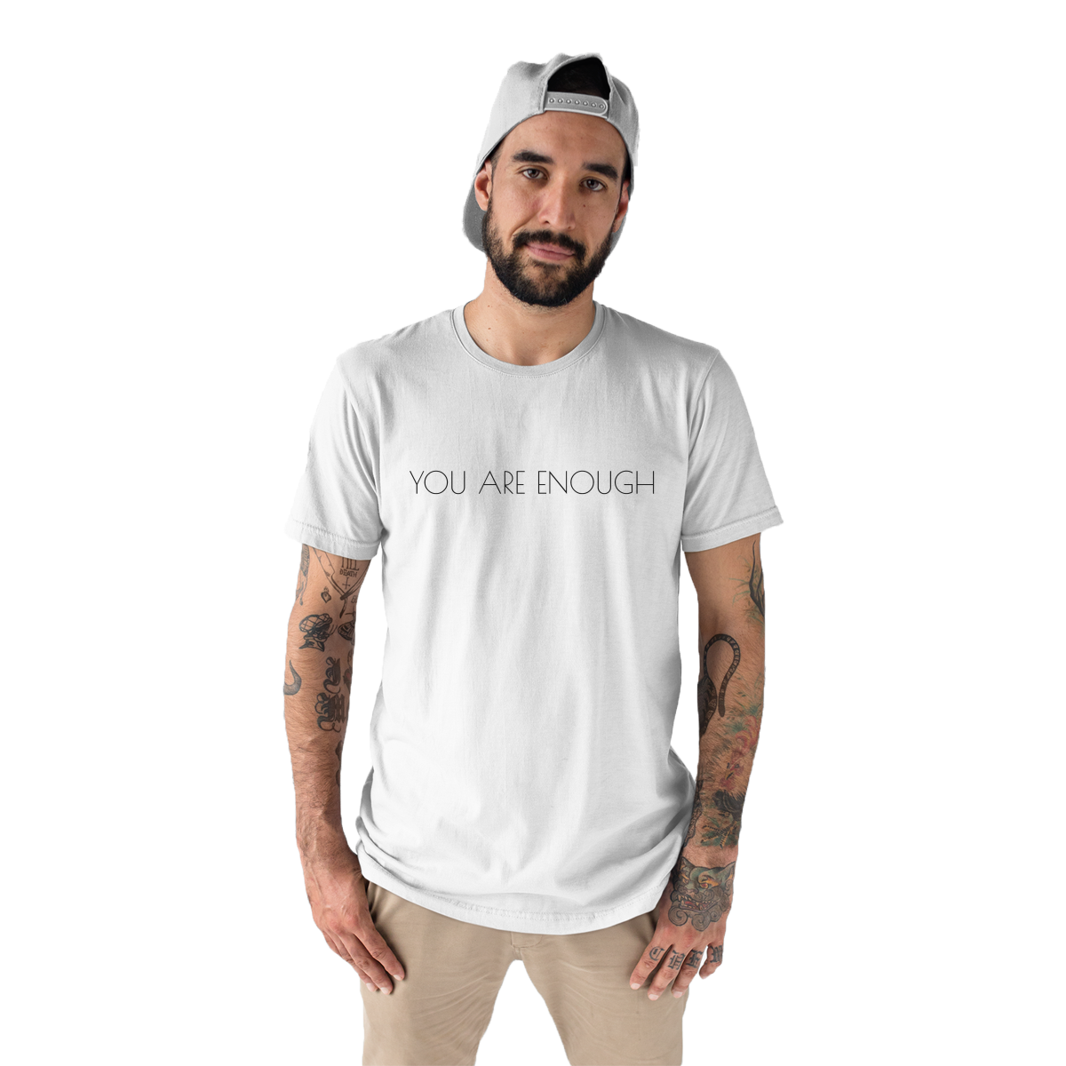 You are enough Men's T-shirt | White