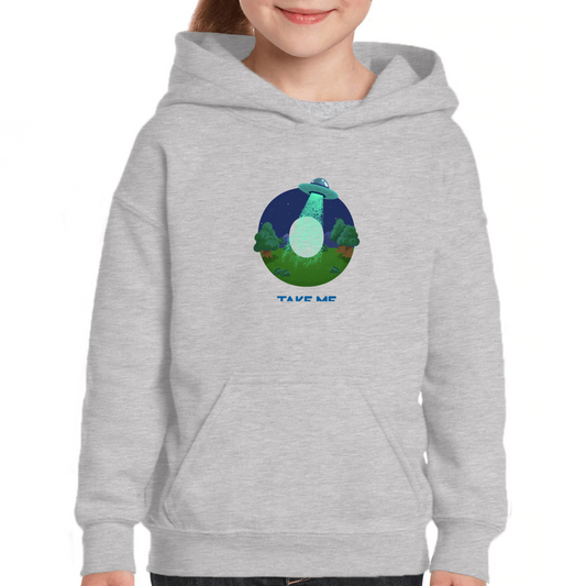 Take Me With You Kids Hoodie | Gray