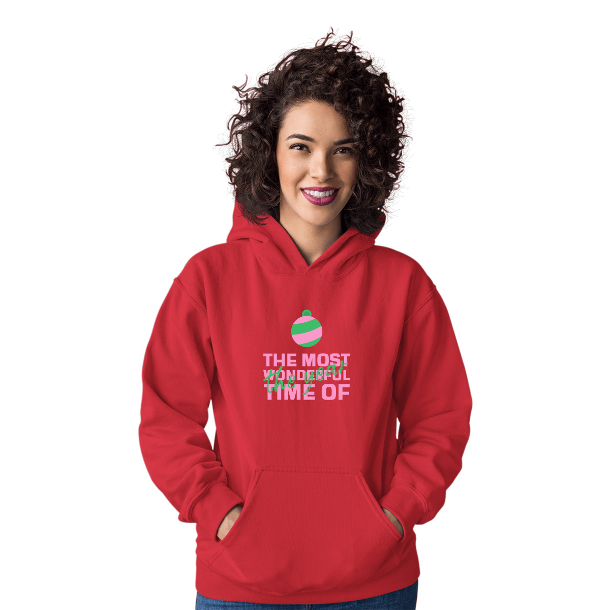 The Most Wonderful Time of the Year Unisex Hoodie | Red