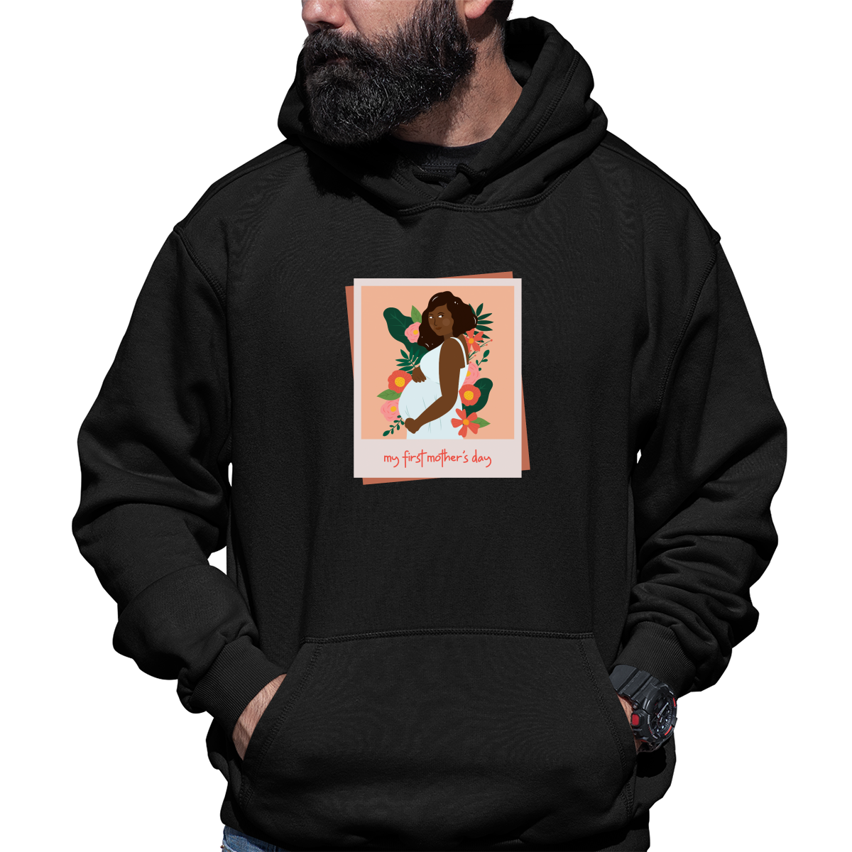 My First Mother's day Unisex Hoodie | Black