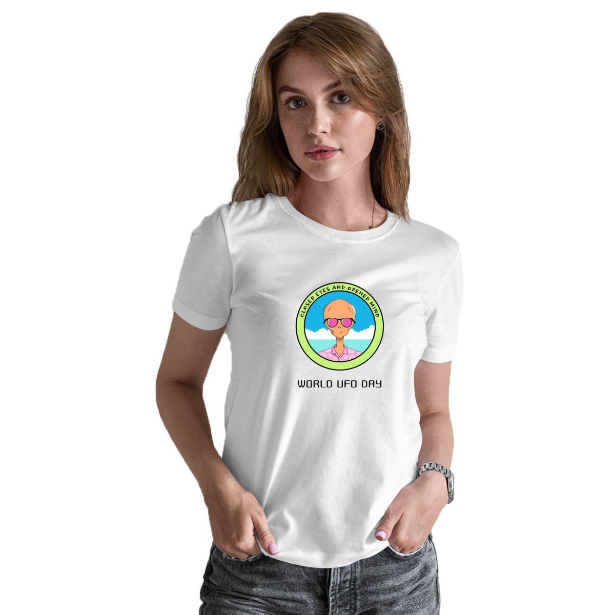 World UFO Day Women's T-shirt | White