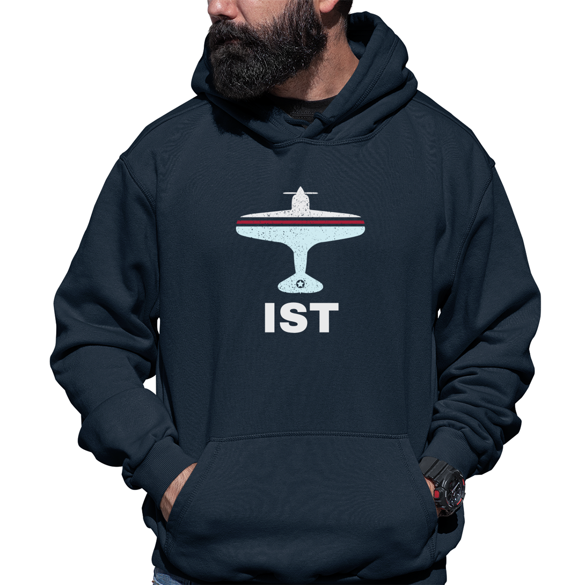 Fly Istanbul IST Airport Unisex Hoodie | Navy