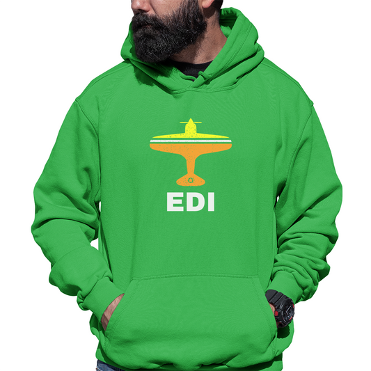 Fly Edinburgh EDI Airport Unisex Hoodie | Green