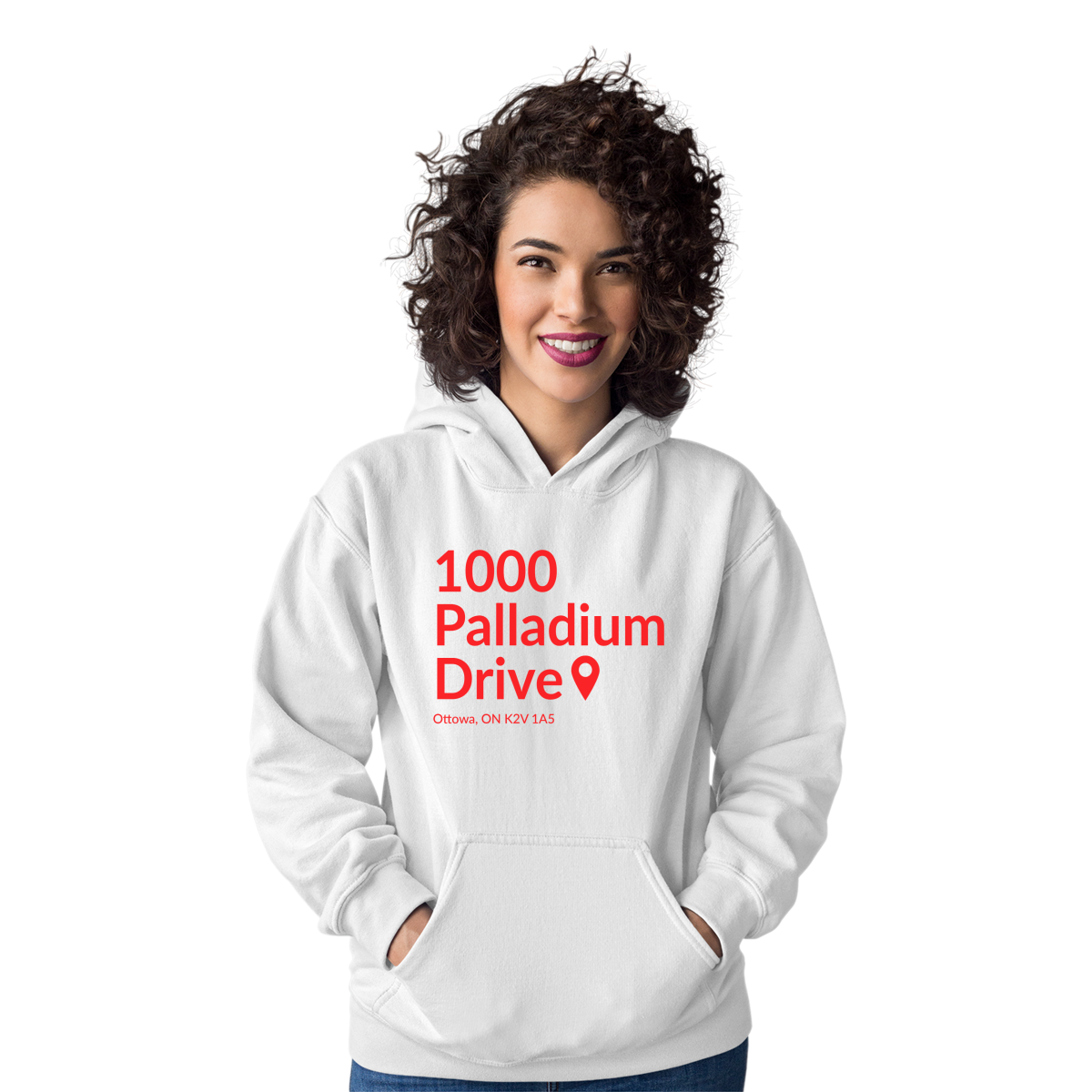 Ottawa Hockey Stadium Unisex Hoodie | White
