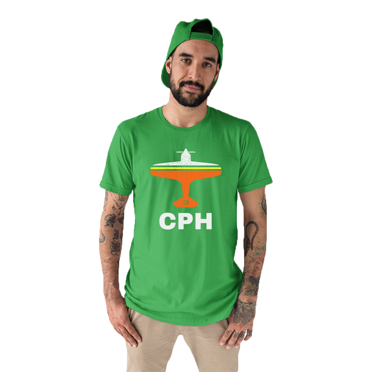 Fly Copenhagen CPH Airport Men's T-shirt | Green