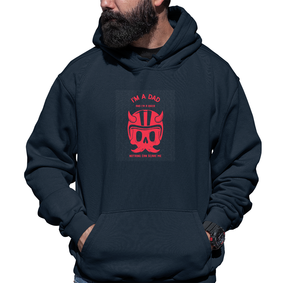 I'm a dad and a biker Unisex Hoodie | Navy