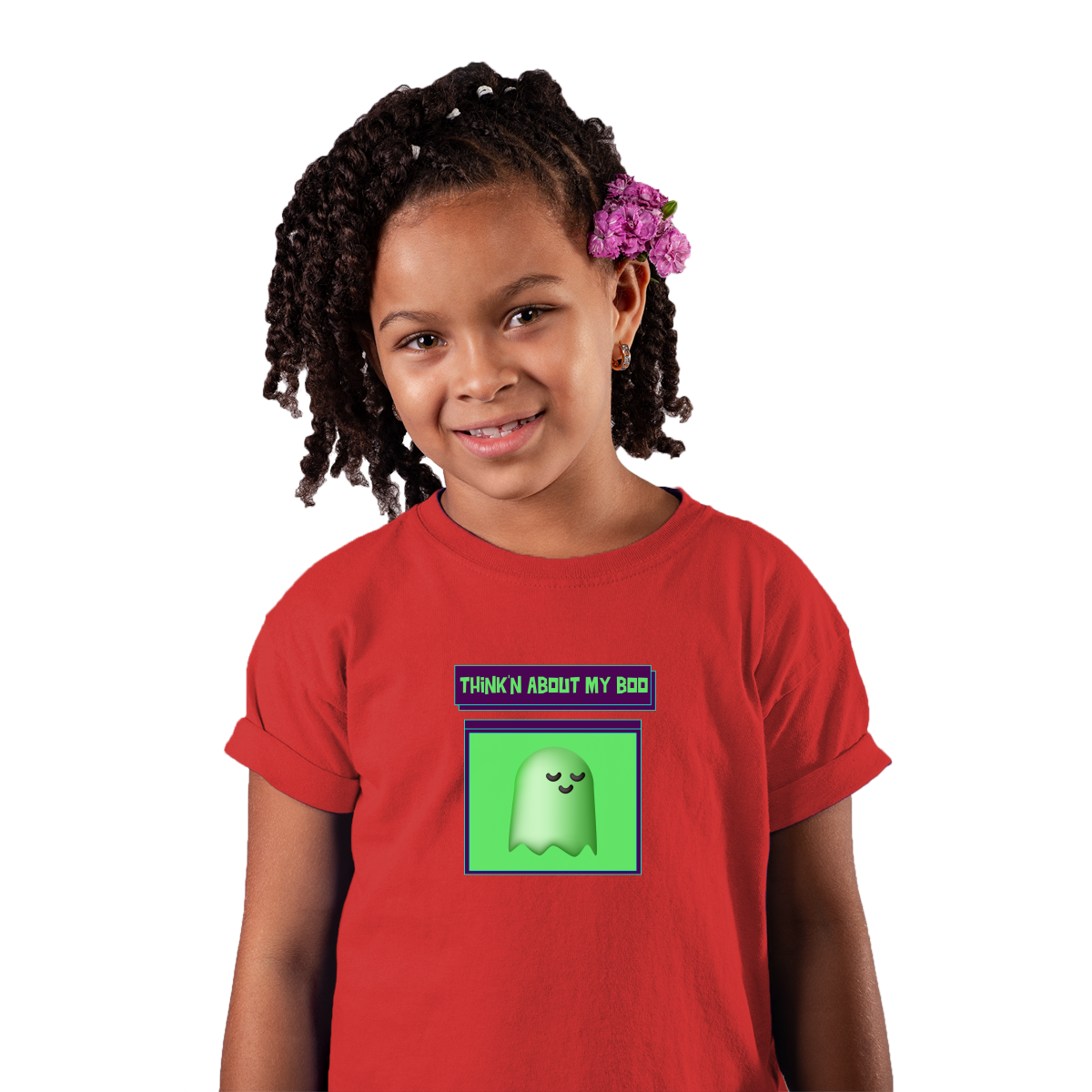 Think'n About My Boo Kids T-shirt | Red