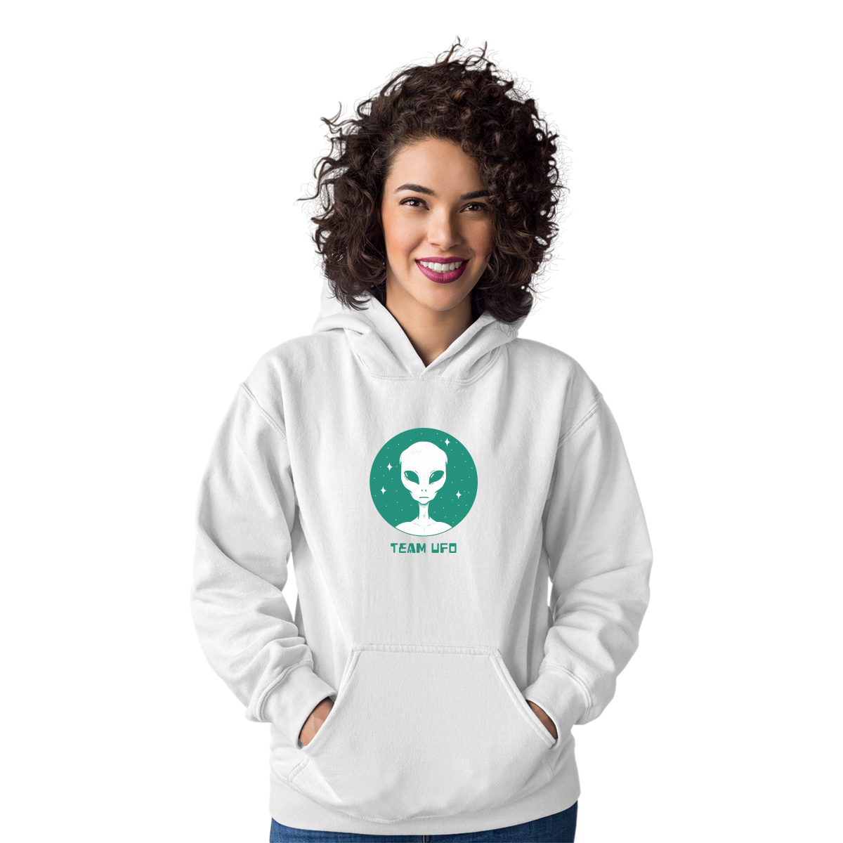 Team UFO Unisex Hoodie | White