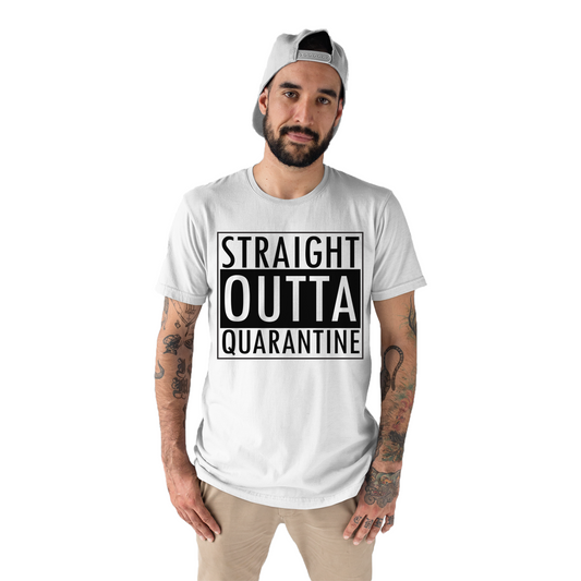 Straight Outta Quarantine  Men's T-shirt | White