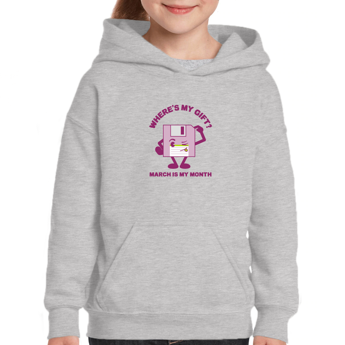 Where is my gift Kids Hoodie | Gray