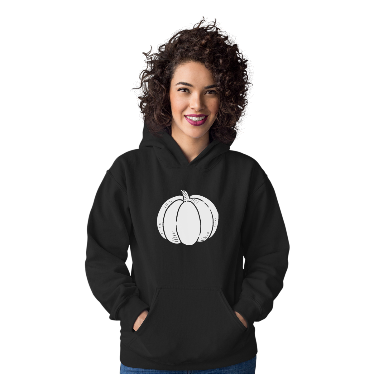 Pumpkin Pocket Unisex Hoodie | Black