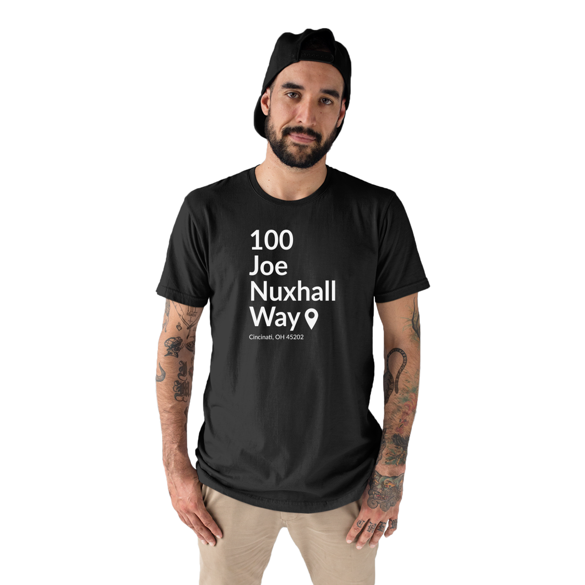 Cincinnati Baseball Stadium Men's T-shirt | Black