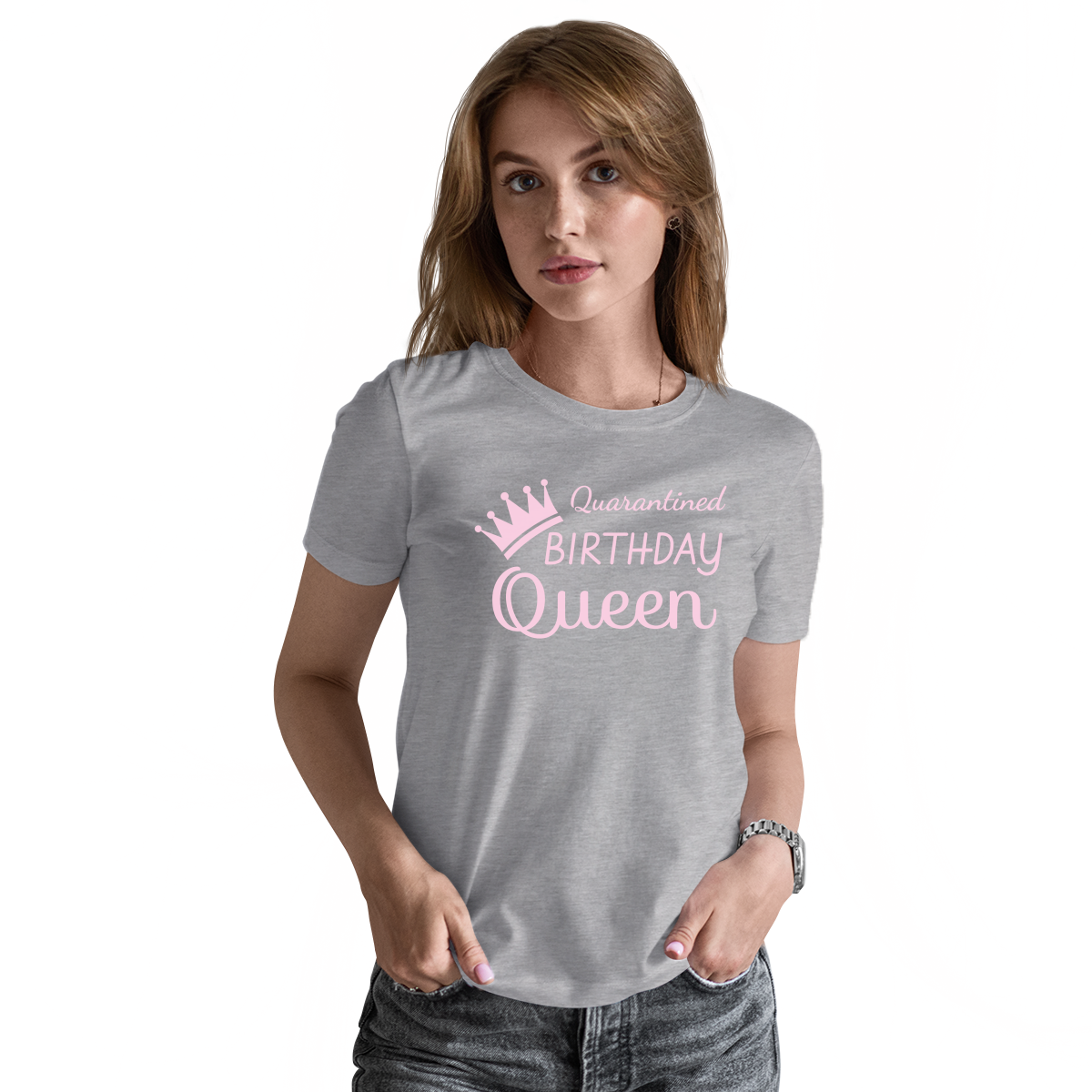 Quarantined Birthday Queen Women's T-shirt | Gray
