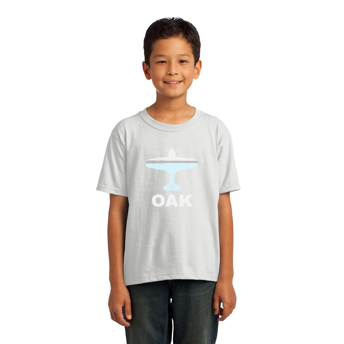 Fly Oakland OAK Airport Kids T-shirt | White
