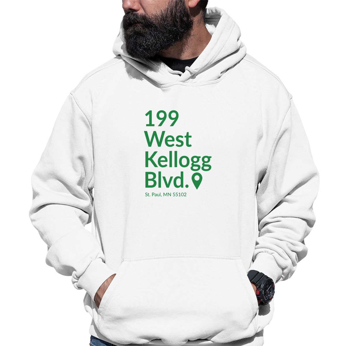 Minnesota Hockey Stadium  Unisex Hoodie | White