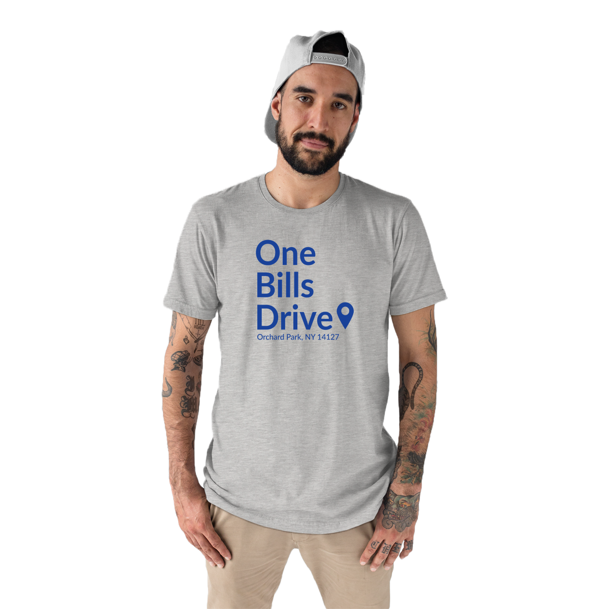 Buffalo Football Stadium  Men's T-shirt | Gray