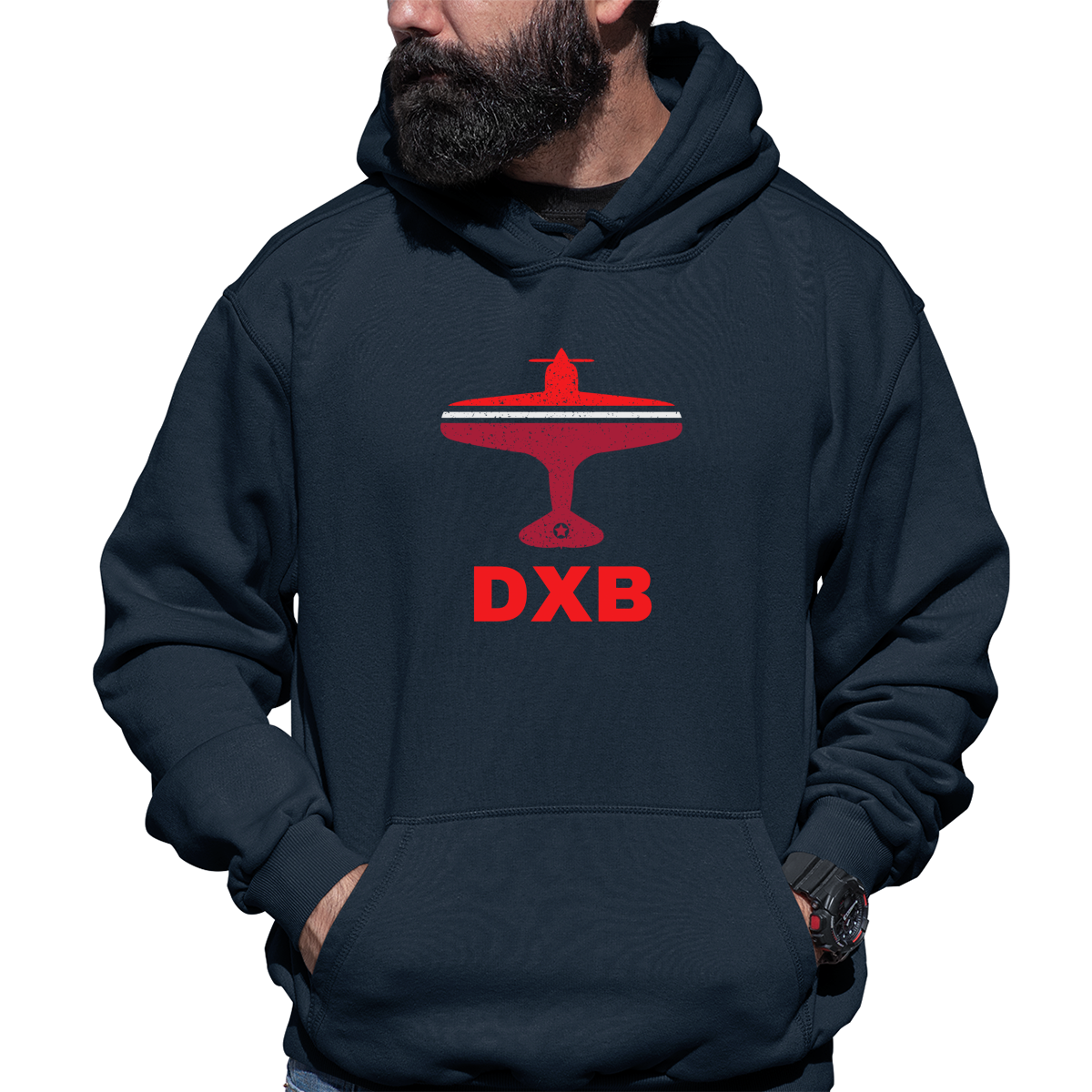 Fly Dubai DXB Airport Unisex Hoodie | Navy