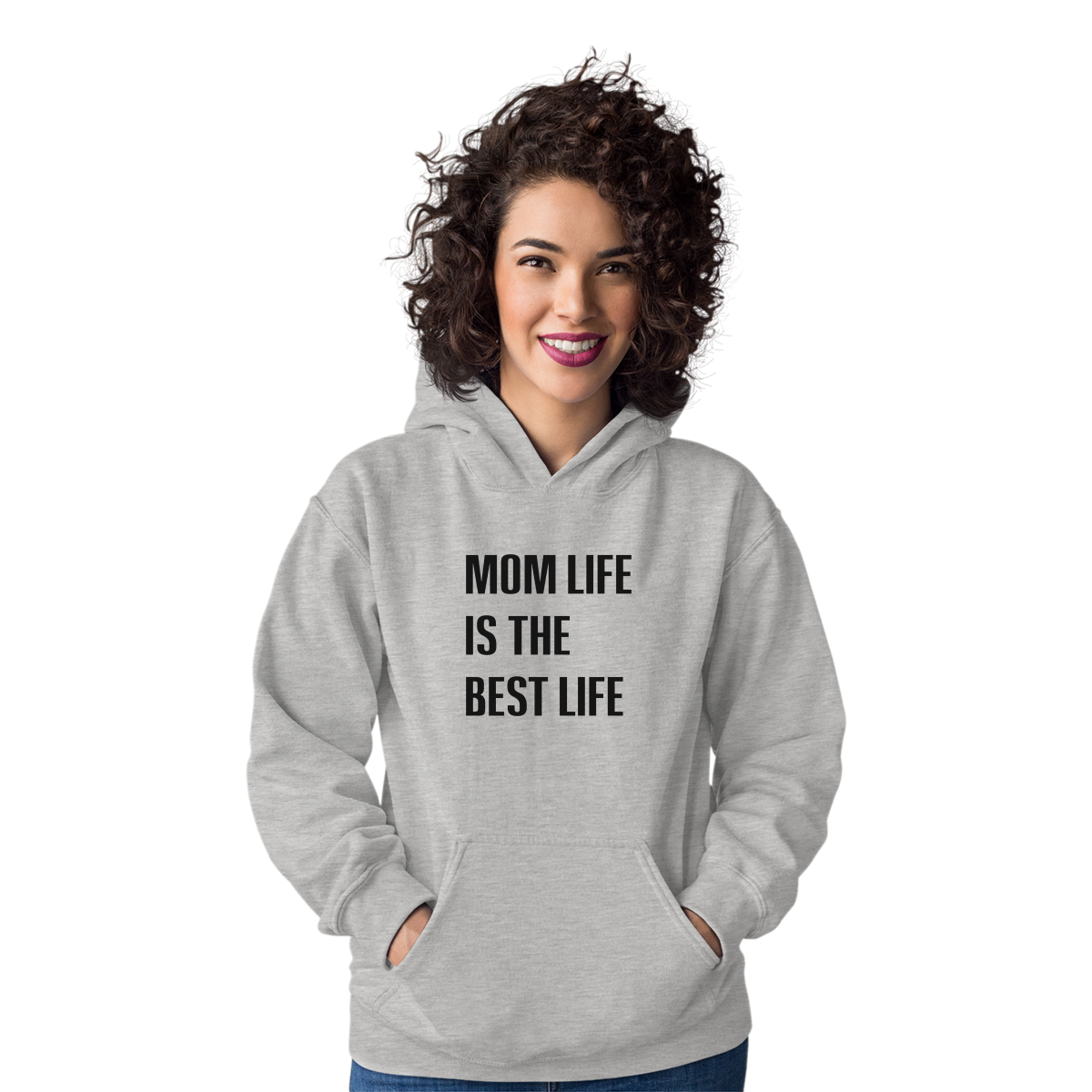 Mom Life is The Best Life Unisex Hoodie | Gray