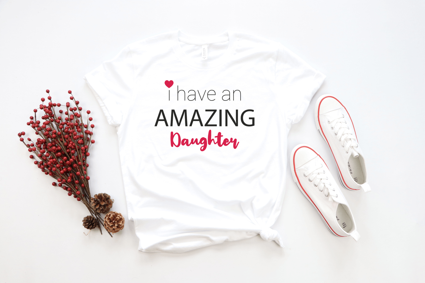 I Have An Amazing Daughter Men's T-shirt | White