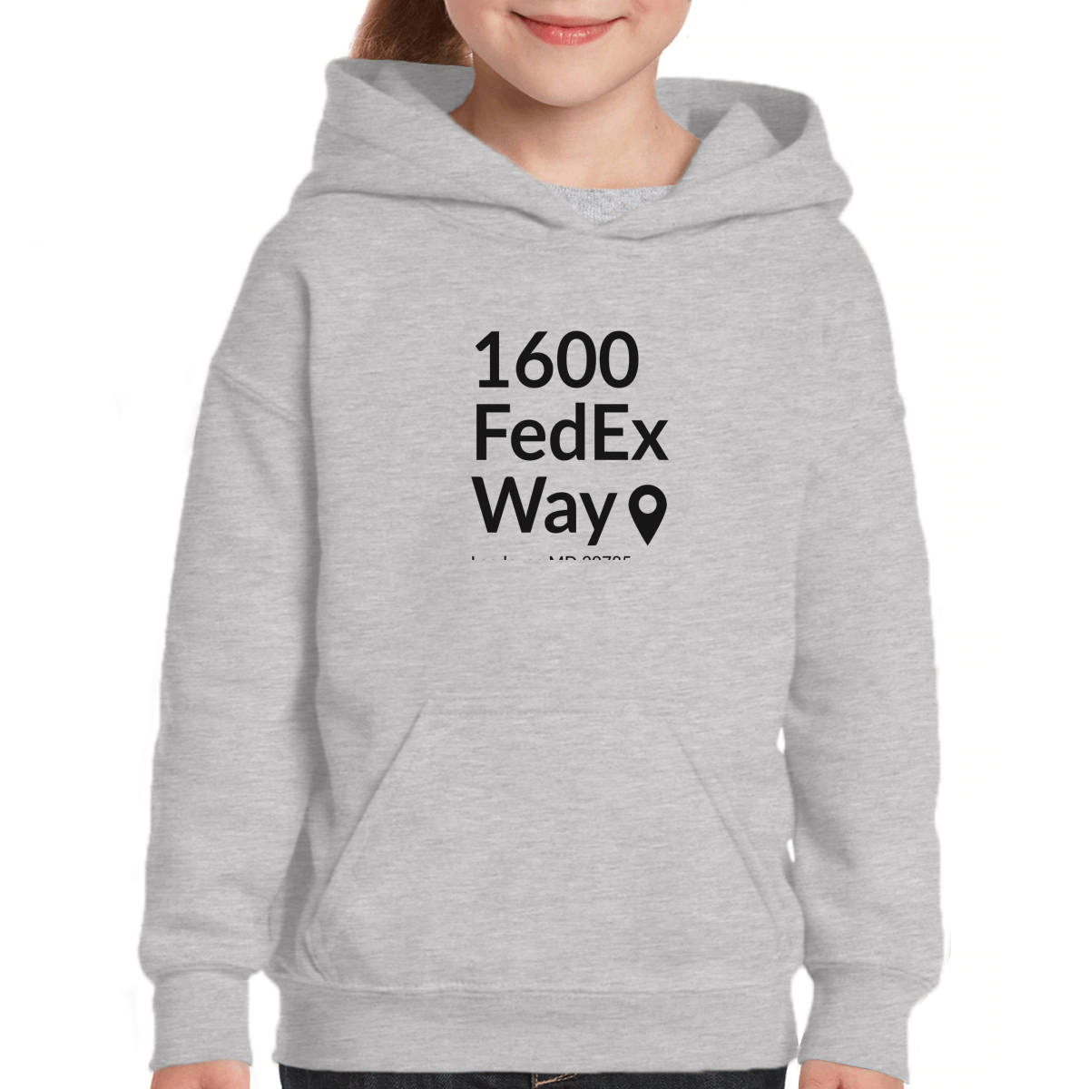Washington D.C. Football Stadium  Kids Hoodie | Gray