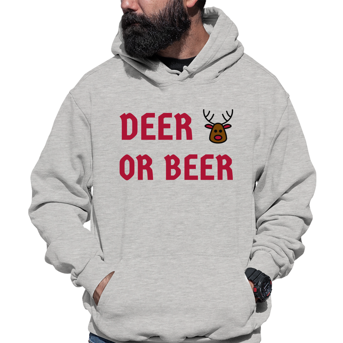 I Don't Have a Red Nose Unisex Hoodie | Gray