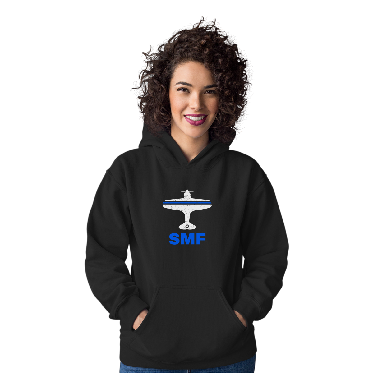 Fly Sacrameto SMF Airport Unisex Hoodie | Black