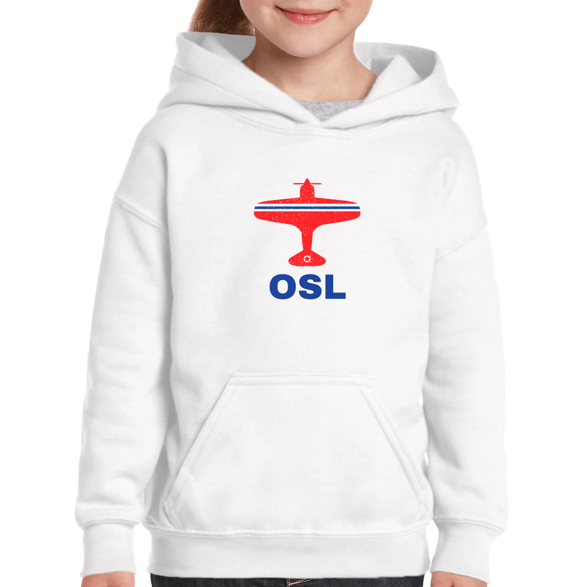 Fly Oslo OSL Airport  Kids Hoodie | White