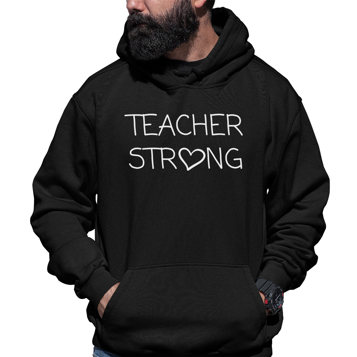 Teacher Strong Unisex Hoodie | Black