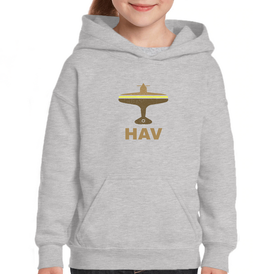 Fly Havana HAV Airport Kids Hoodie | Gray