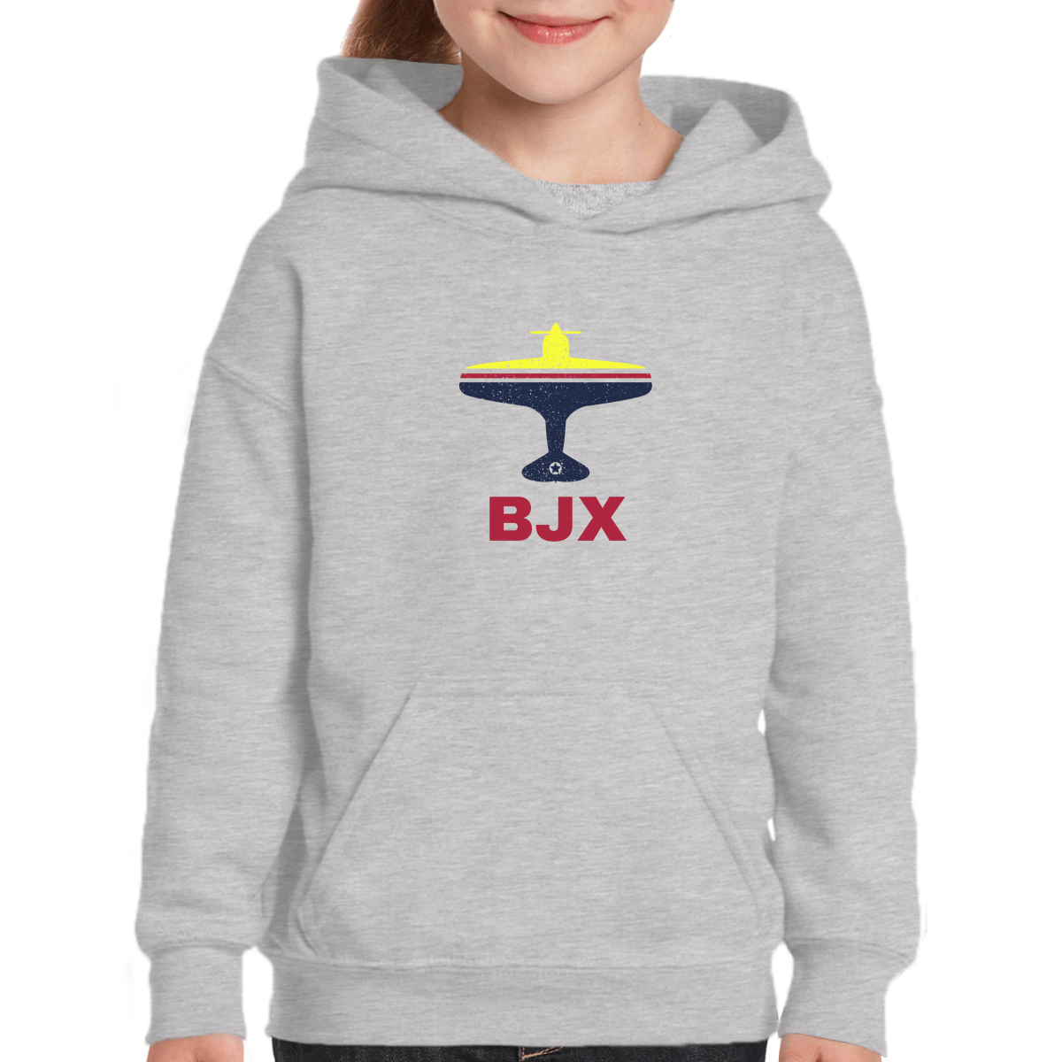 FLY Guanajuato BJX Airport Kids Hoodie | Gray