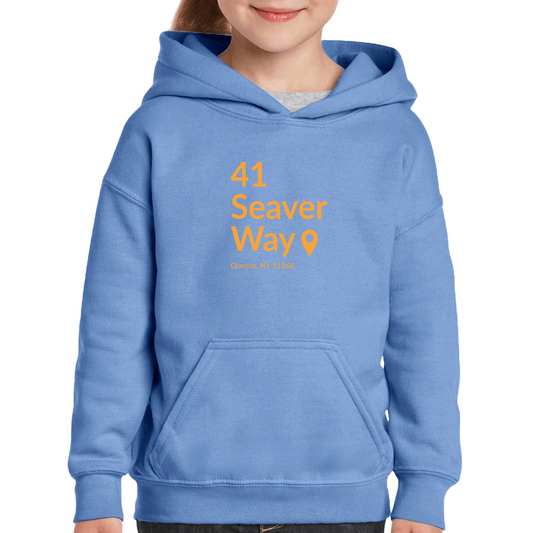 New York Baseball Stadium QNY Kids Hoodie | Blue