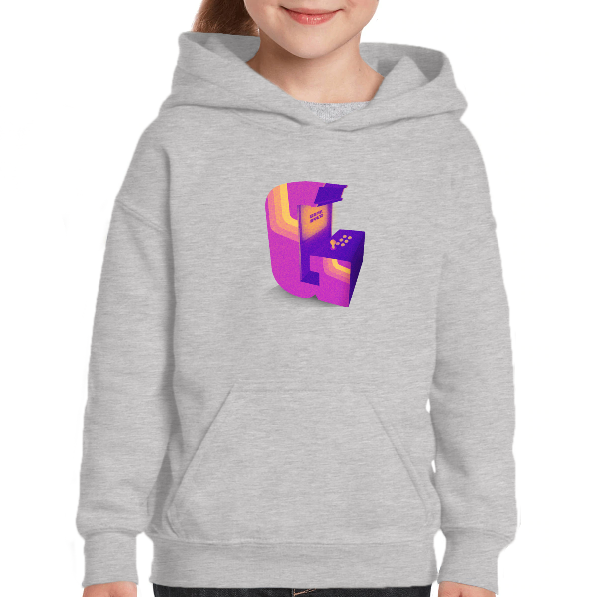 Game Over Kids Hoodie | Gray