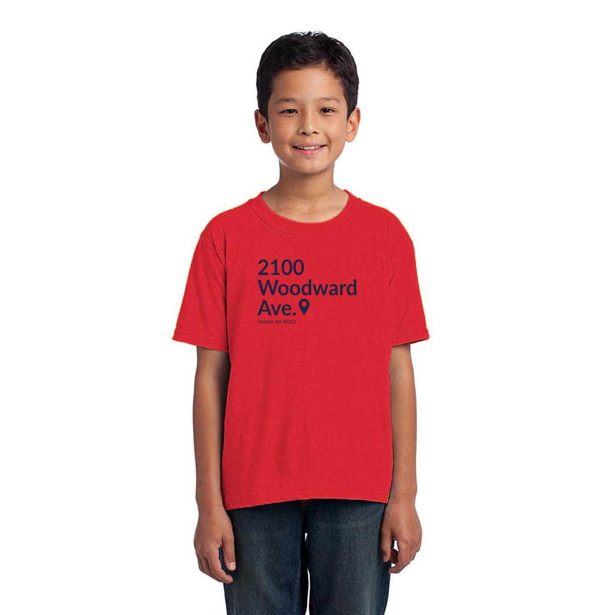 Detroit Baseball Stadium Kids T-shirt | Red