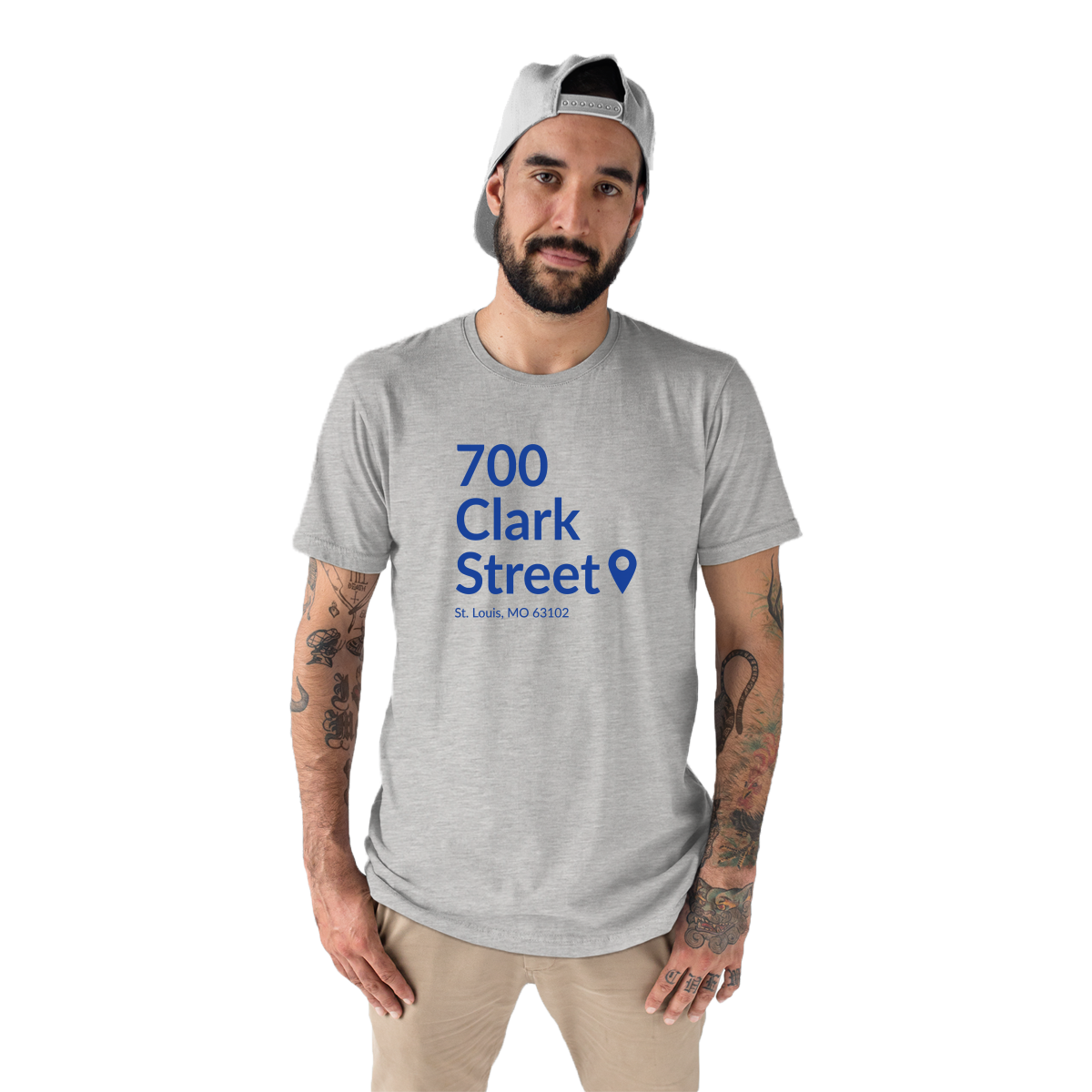 St. Louis Baseball Stadium Men's T-shirt | Gray