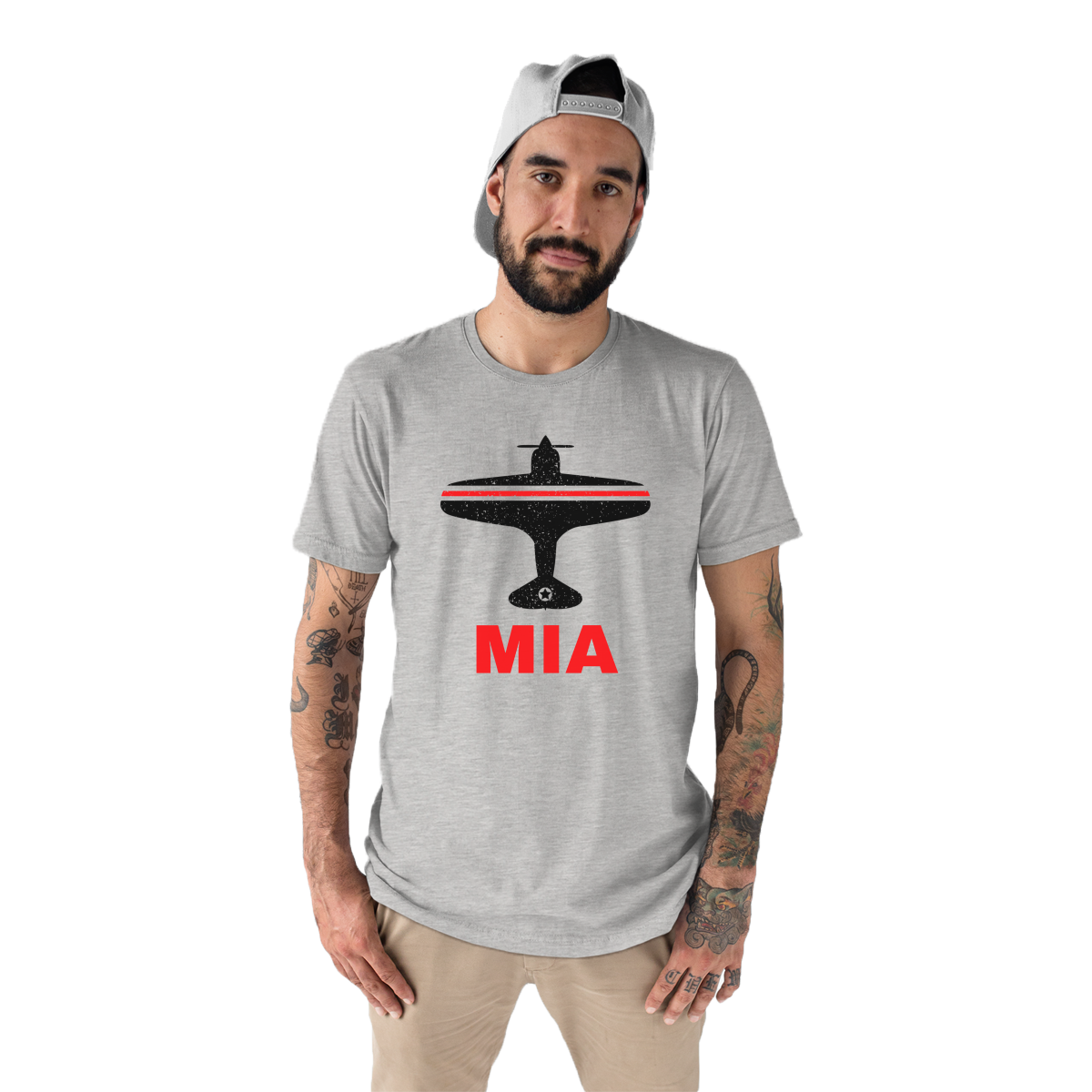 Fly Miami MIA Airport Men's T-shirt | Gray