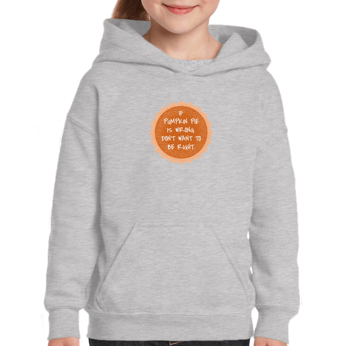 Pumpkin Pie Kids Hoodie | Gray