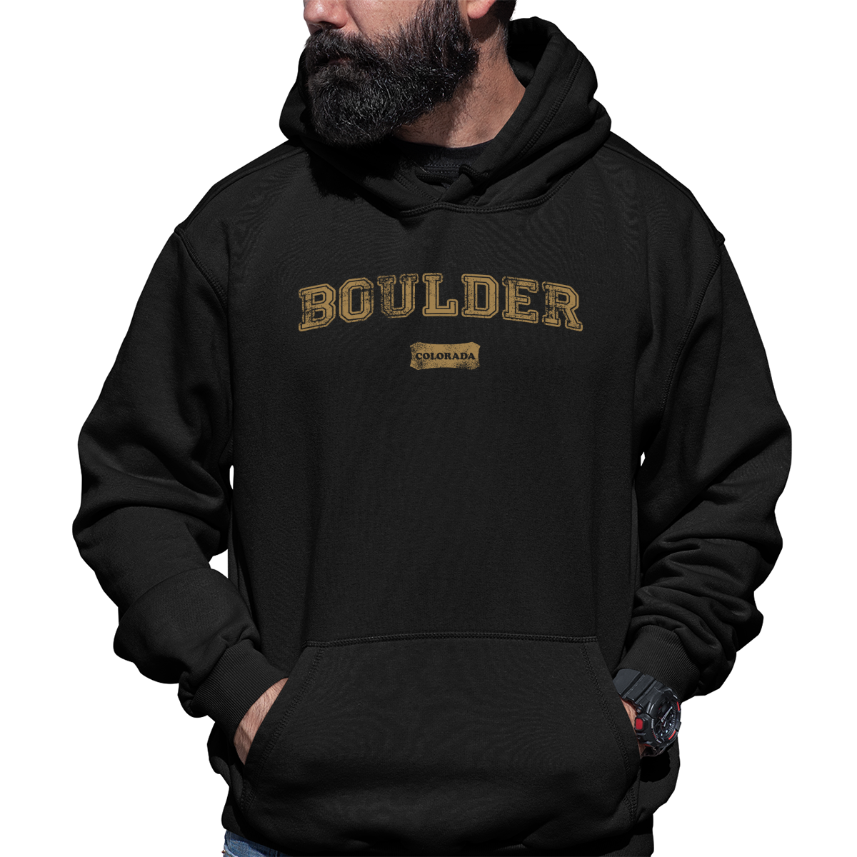 Boulder Colorado Represent Unisex Hoodie | Black