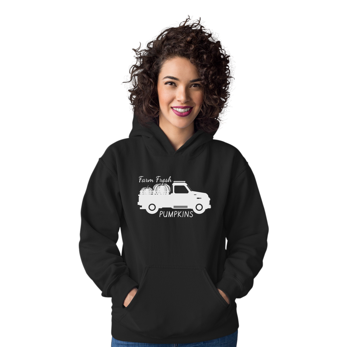 Farm Fresh Pumpkins Unisex Hoodie | Black