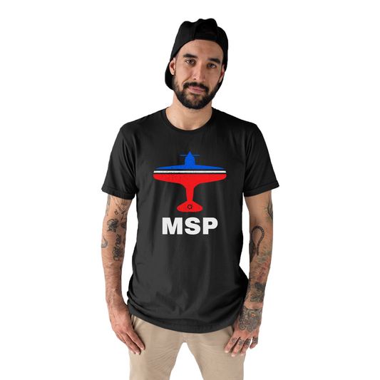 Fly Minneapolis MSP Airport Men's T-shirt | Black