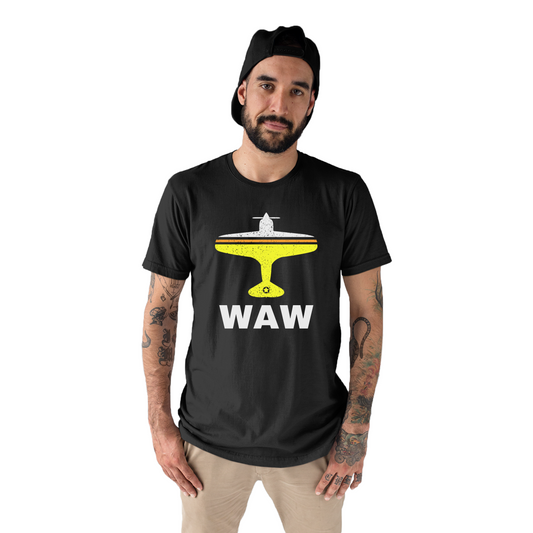 Fly Warsaw WAW Airport Men's T-shirt | Black