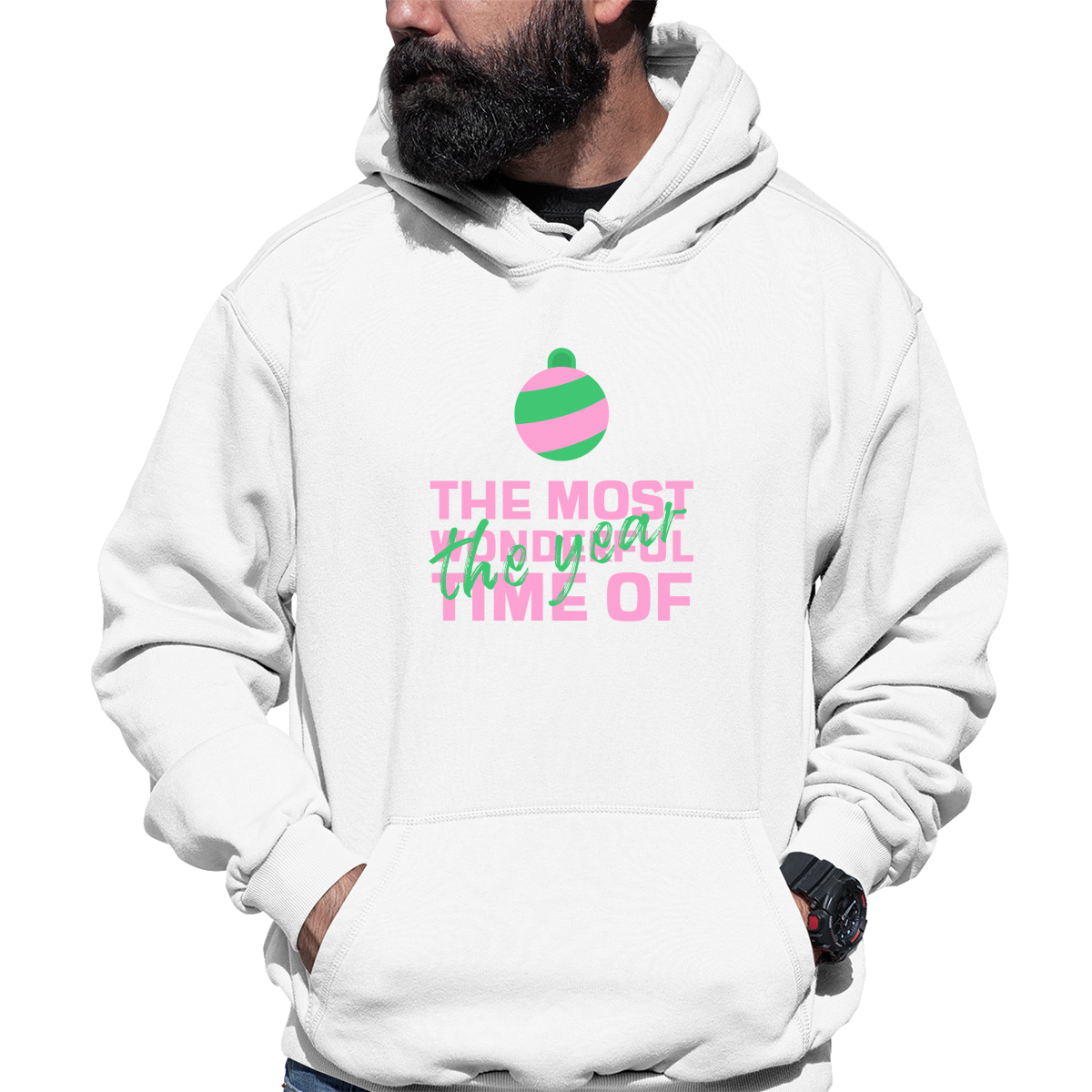 The Most Wonderful Time of the Year Unisex Hoodie | White