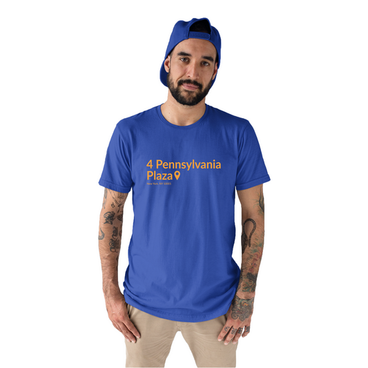 New York Basketball Stadium Men's T-shirt | Blue